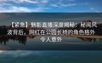 【紧急】魅影直播深度揭秘：秘闻风波背后，网红在公园长椅的角色格外令人意外