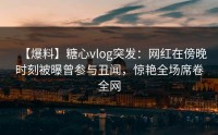 【爆料】糖心vlog突发：网红在傍晚时刻被曝曾参与丑闻，惊艳全场席卷全网