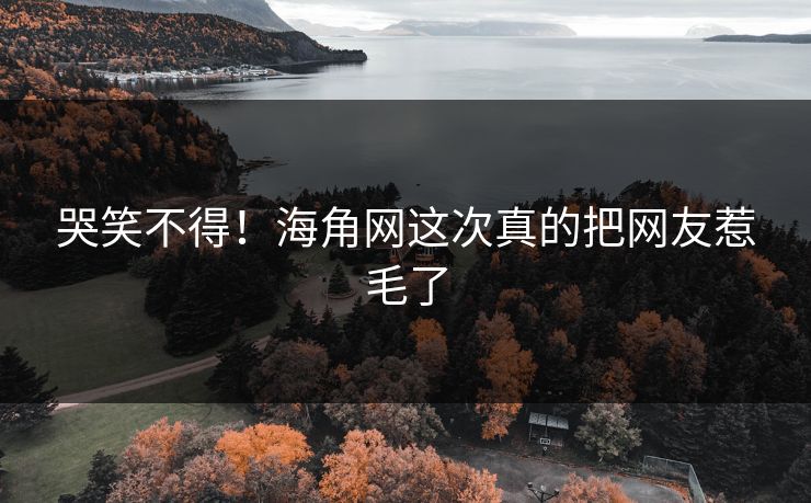 哭笑不得！海角网这次真的把网友惹毛了
